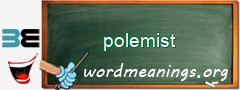 WordMeaning blackboard for polemist